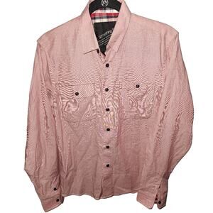 Something Strong Red Button-Up Long Sleeve Shirt‎ Medium